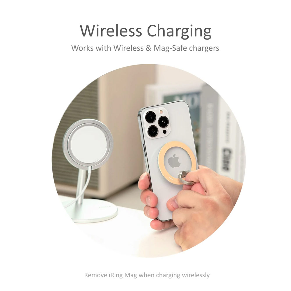 Picture of AAUXX iRing Mag Magnetic Ring Holder Phone Grip and Kickstand Stand Compatible with Magsafe (Steel Blue)