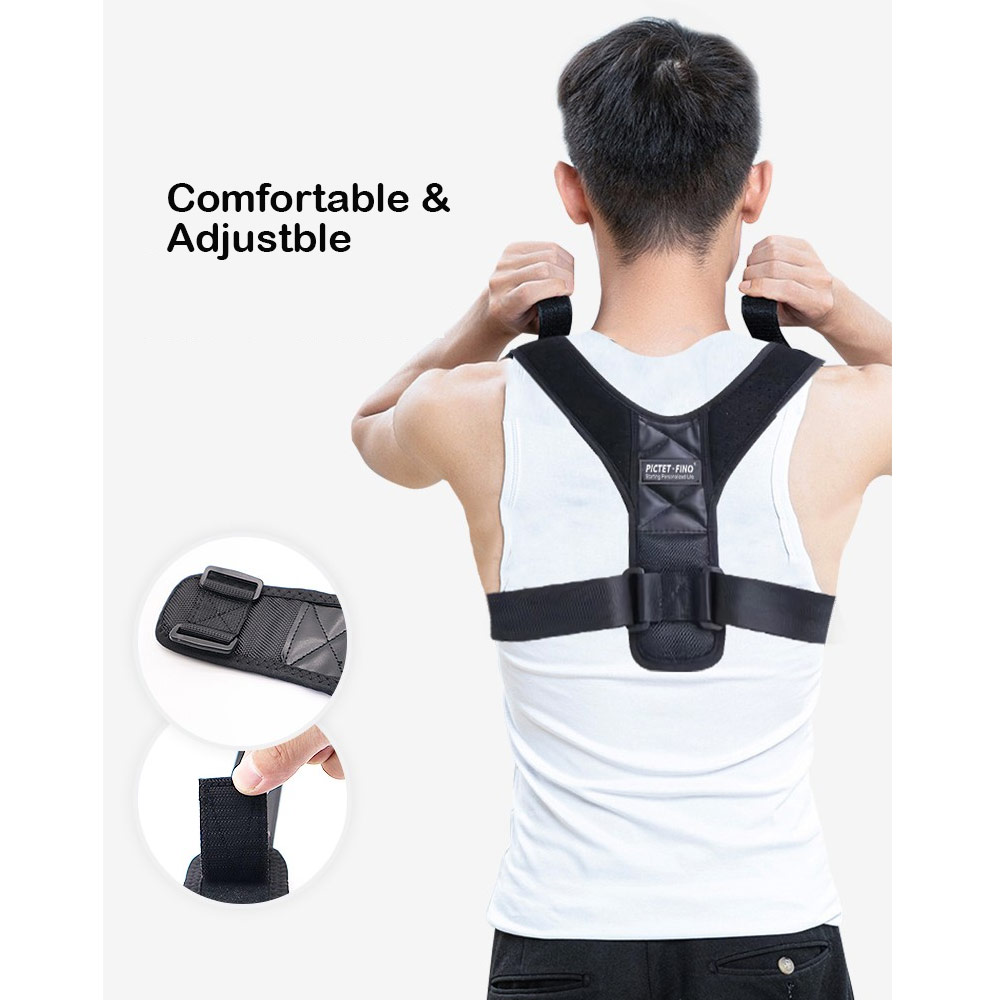 Picture of Pictet Fino Shouder Back Support Posture Shoulder Corrector Clavicle SSpine Shoulder Belt Back Pain Relief Posture Correction (RH58) S Size