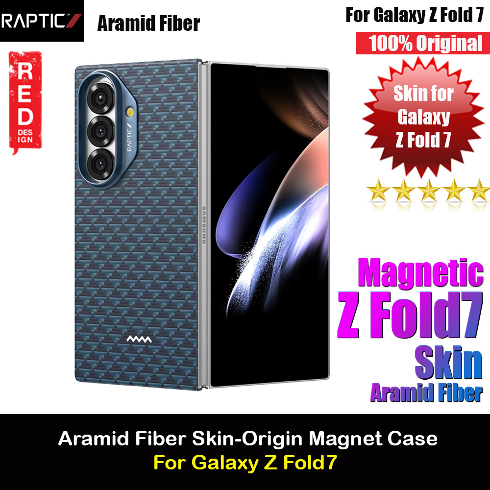 Picture of Raptic Galaxy Z Fold7 Aramid Fiber Skin Magnetic Compatible Skin for Galaxy Z Fold 7 (Profound Blue) Samsung Galaxy Z Fold 7- Samsung Galaxy Z Fold 7 Cases, Samsung Galaxy Z Fold 7 Covers, iPad Cases and a wide selection of Samsung Galaxy Z Fold 7 Accessories in Malaysia, Sabah, Sarawak and Singapore 