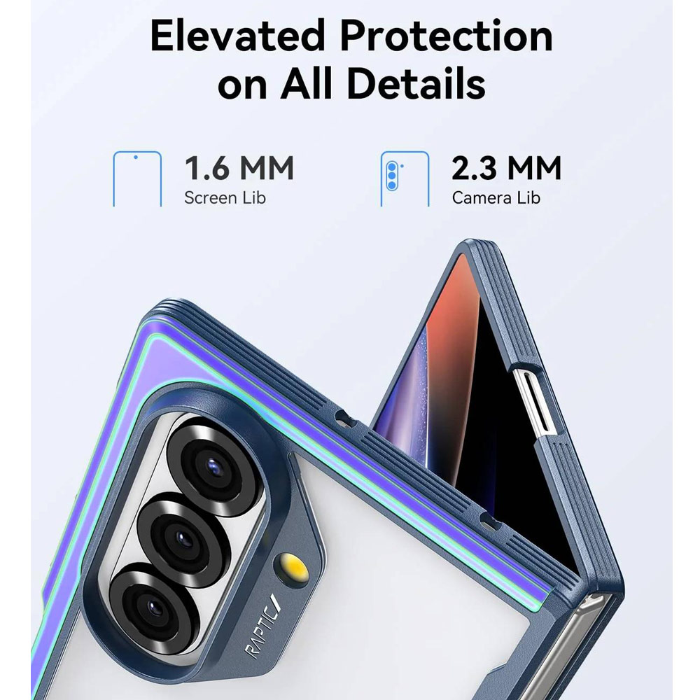 Picture of Samsung Galaxy Z Fold 7 Case | Raptic Galaxy Z Fold7 Shield Classic Magnetic Compatible Case for Galaxy Z Fold 7 (Iridescent)