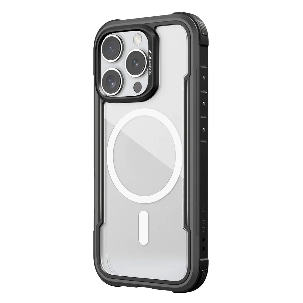 Picture of Apple iPhone 16 Pro Max 6.9 Case | Raptic Shield MgSafe Magnetic Compatible Tough  Metal Frame Protection Case for iPhone 16 Pro Max 6.9 (Black)