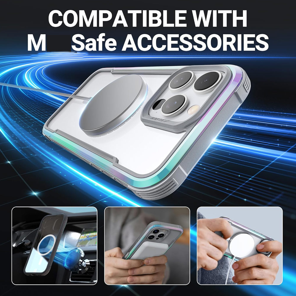 Picture of Apple iPhone 16 Pro Max 6.9 Case | Raptic Shield 2.0 MgSafe Magnetic Compatible Drop Protection Case for iPhone 16 Pro Max 6.9 (Quartz)