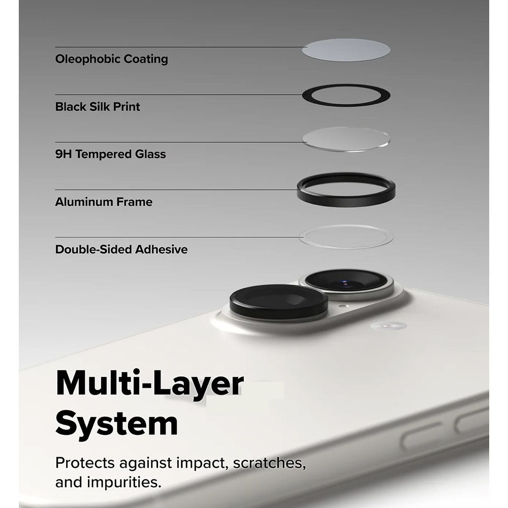 Picture of Apple iPhone 17 6.3  | Ringke Camera Lens Frame Glass Protector with Easy Installation for iPhone 17 6.3 (Black)