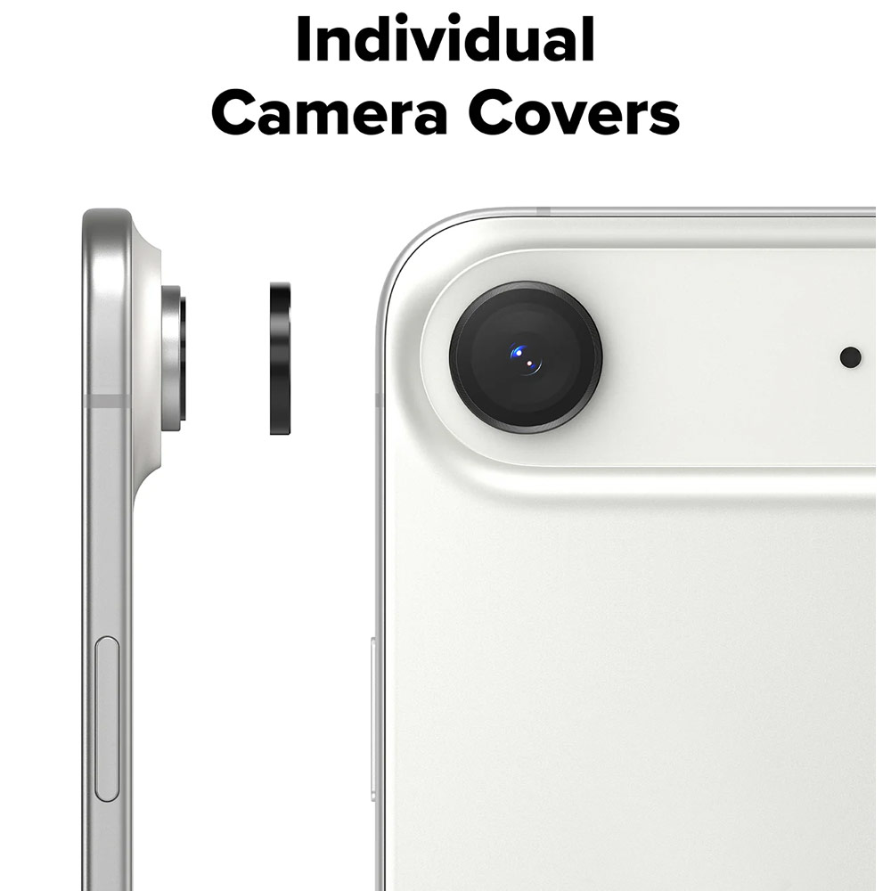 Picture of Apple iPhone Air 6.5  | Ringke Camera Lens Frame Glass Protector with Easy Installation for iPhone Air 6.5 (Black)