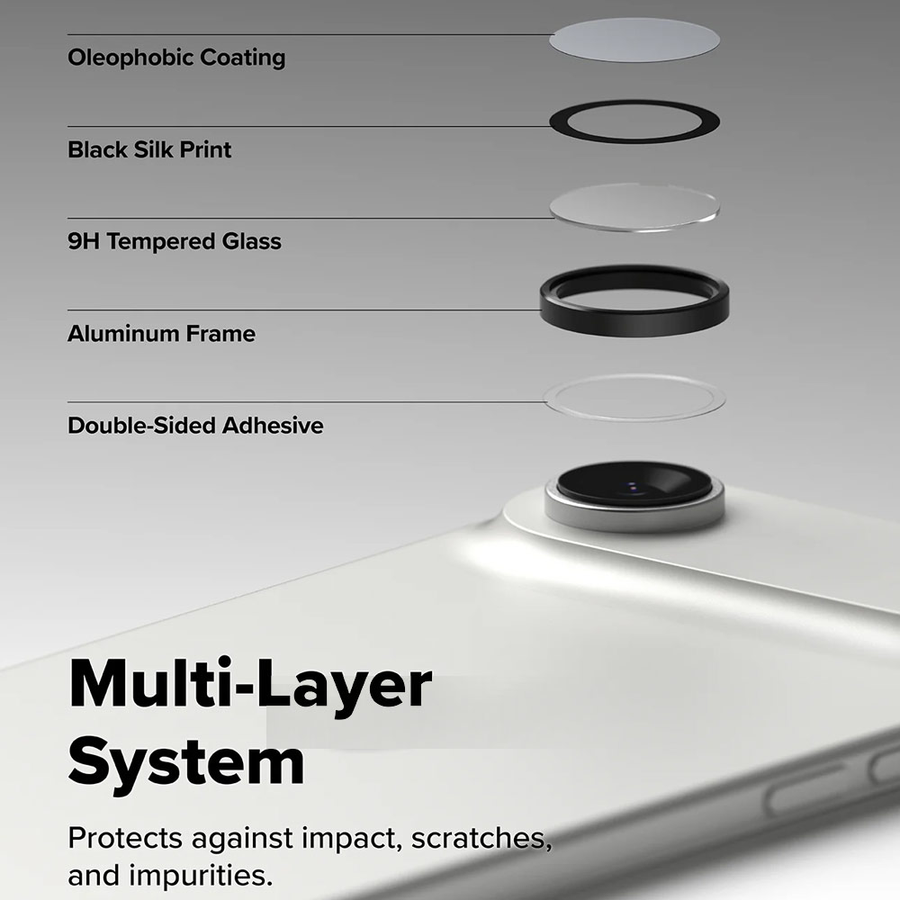 Picture of Apple iPhone Air 6.5  | Ringke Camera Lens Frame Glass Protector with Easy Installation for iPhone Air 6.5 (Black)