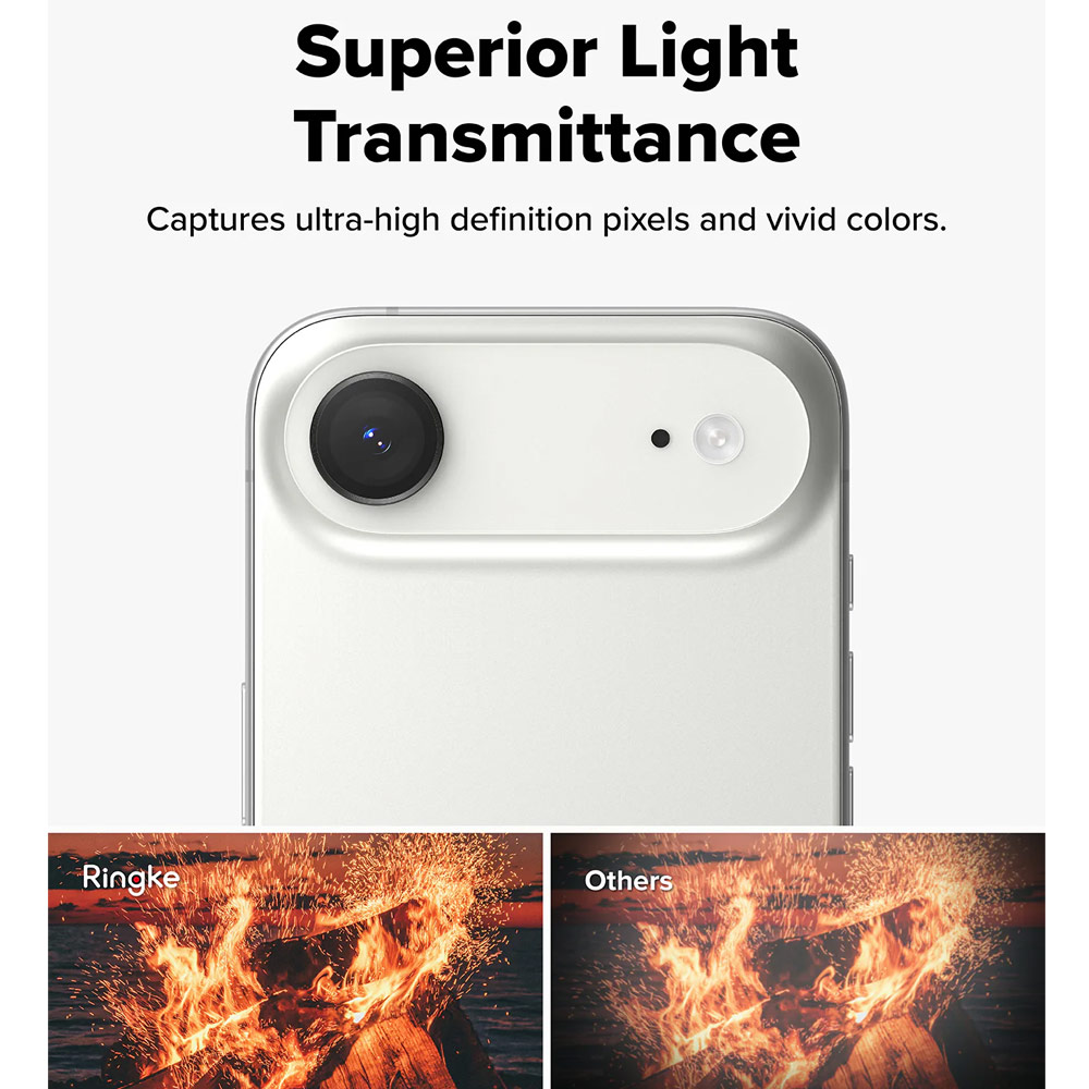 Picture of Apple iPhone Air 6.5  | Ringke Camera Lens Frame Glass Protector with Easy Installation for iPhone Air 6.5 (Black)