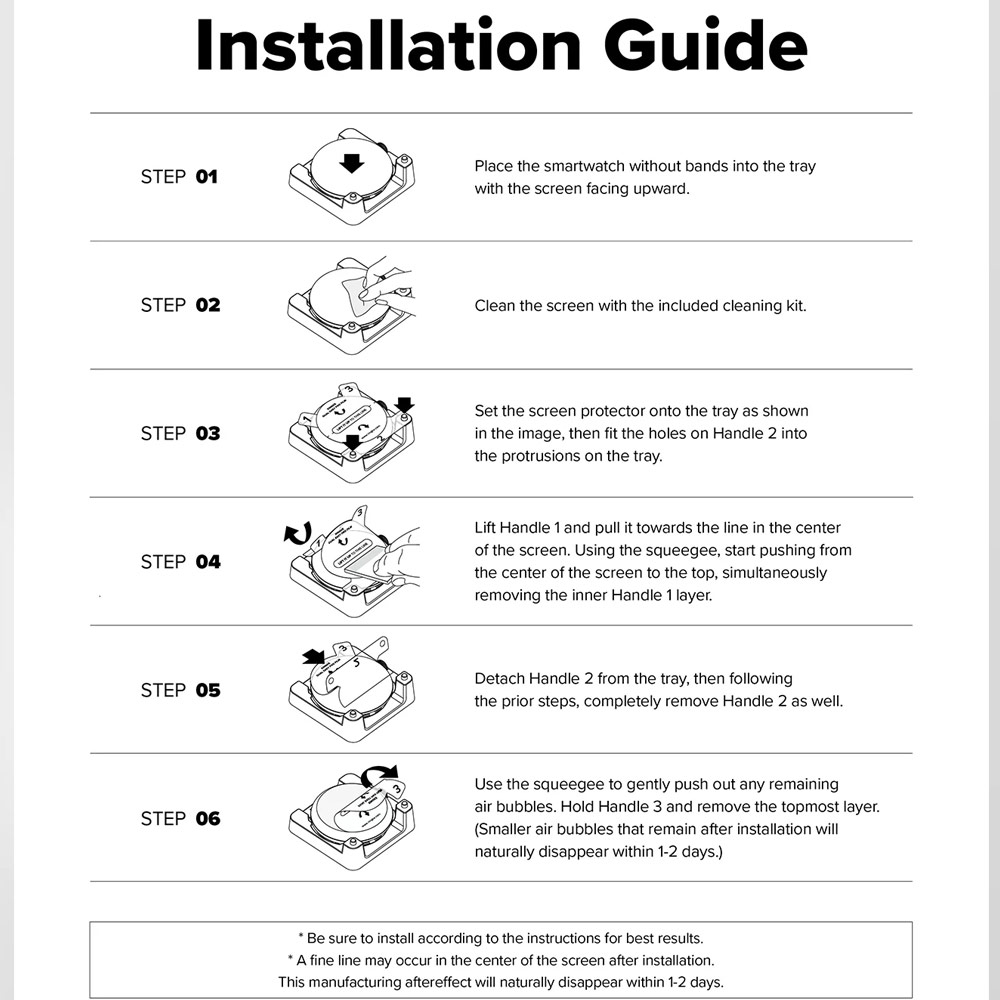 Picture of Google Pixel Watch 41mm Screen Protector | Ringke Screen Protector Dual Easy Film Pro High Quality EPU Self Healing Anti Finger Print Soft Screen Protector for Google Pixel Watch 4 41mm (Clear) 2pcs