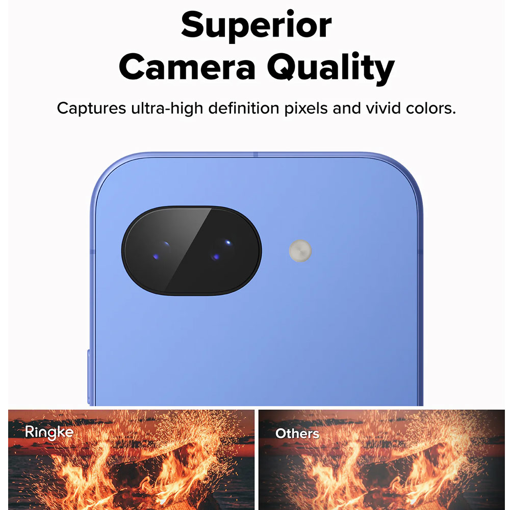 Picture of Google Pixel 10a  | Ringke Full coverage camera protector  with Easy Installation for Google Pixel 10a (Black)