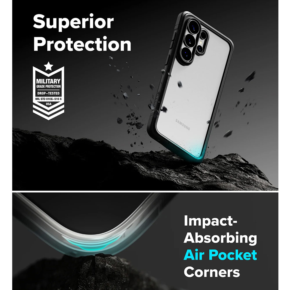 Picture of Samsung Galaxy S26 Ultra Case | Ringke Fusion Bold Transparent Protection Case for Samsung Galaxy S26 Ultra (Black)