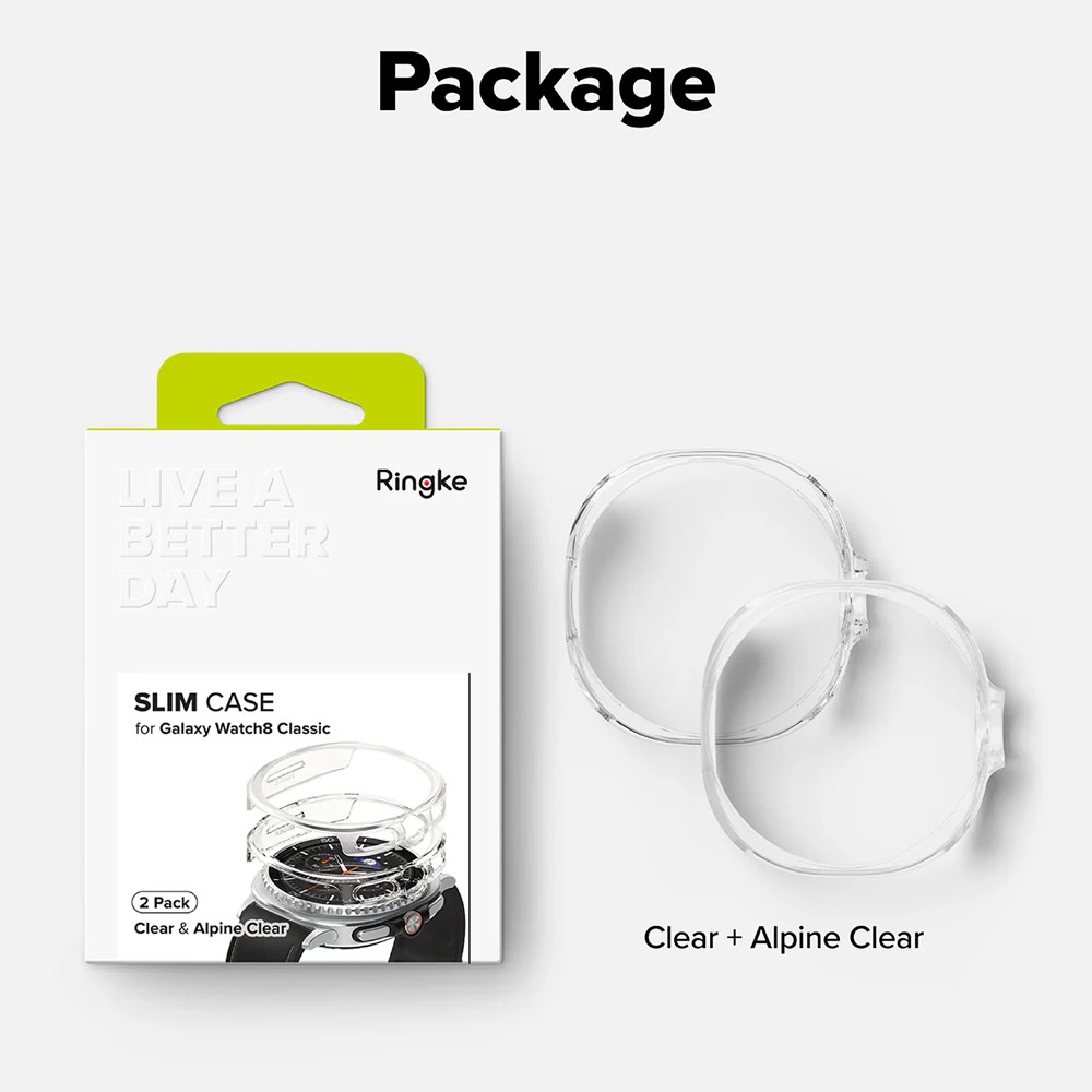 Picture of Samsung Galaxy Watch 8 Classic 46mm Case | Ringke Slim Protection Case for Samsung Galaxy Watch 8 Classic 46mm (Clear Alpine Clear)