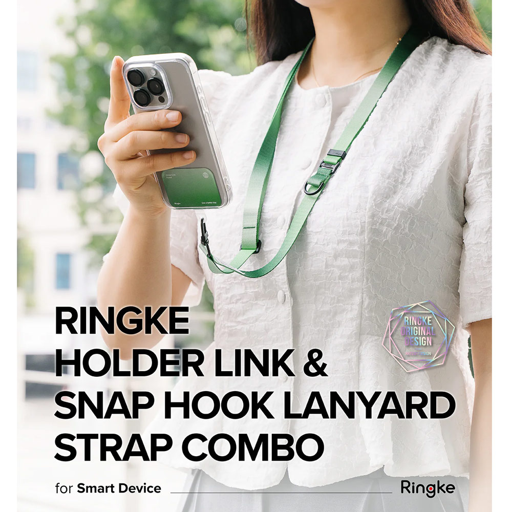 Picture of Ringke Adjustable Shoulder Holder Link Snap Hook Lanyard Crossbody Phone Strap for Phone case (AURORA)