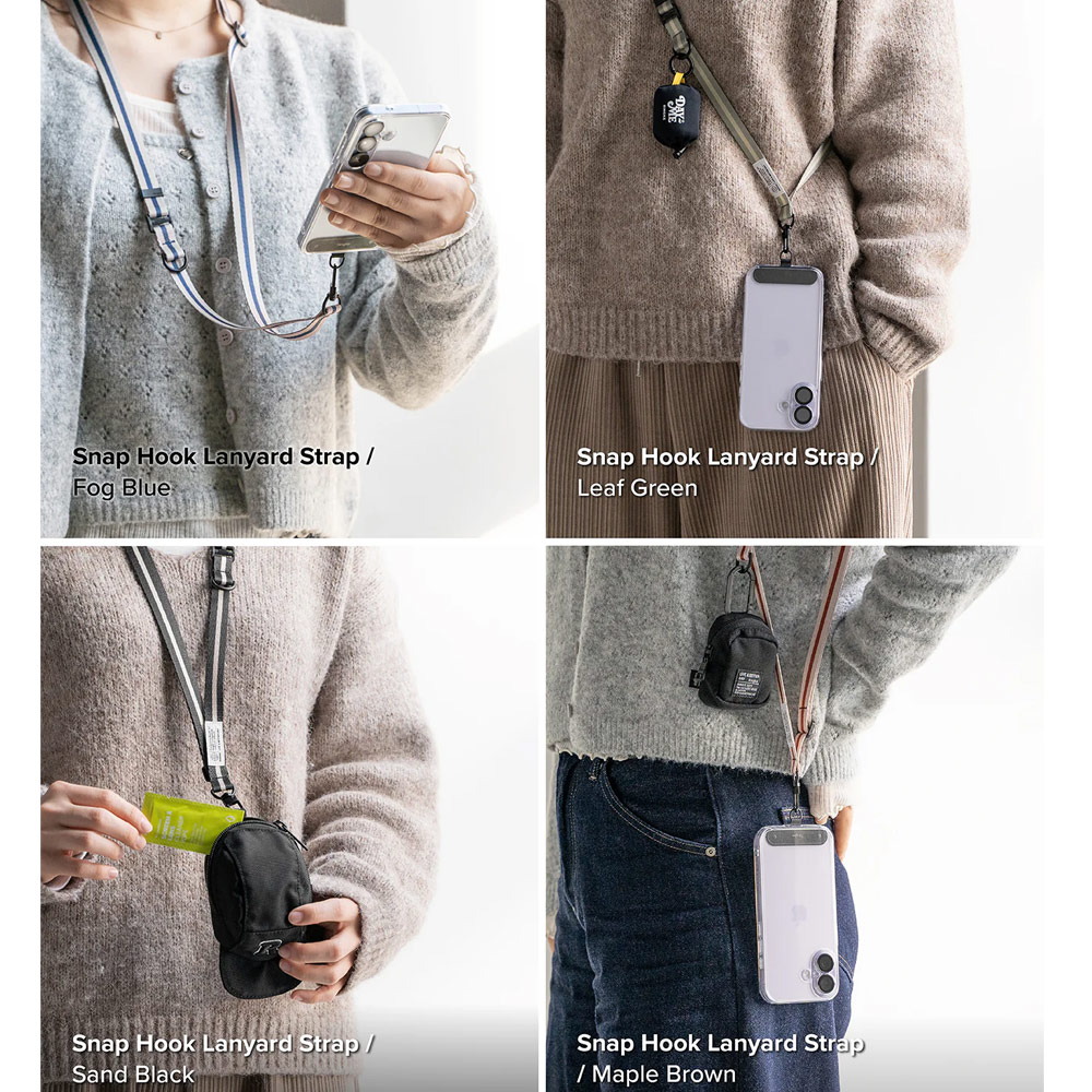 Picture of Ringke Adjustable Shoulder Holder Link Snap Hook Lanyard Crossbody Phone Strap for Phone case (Fog Blue)