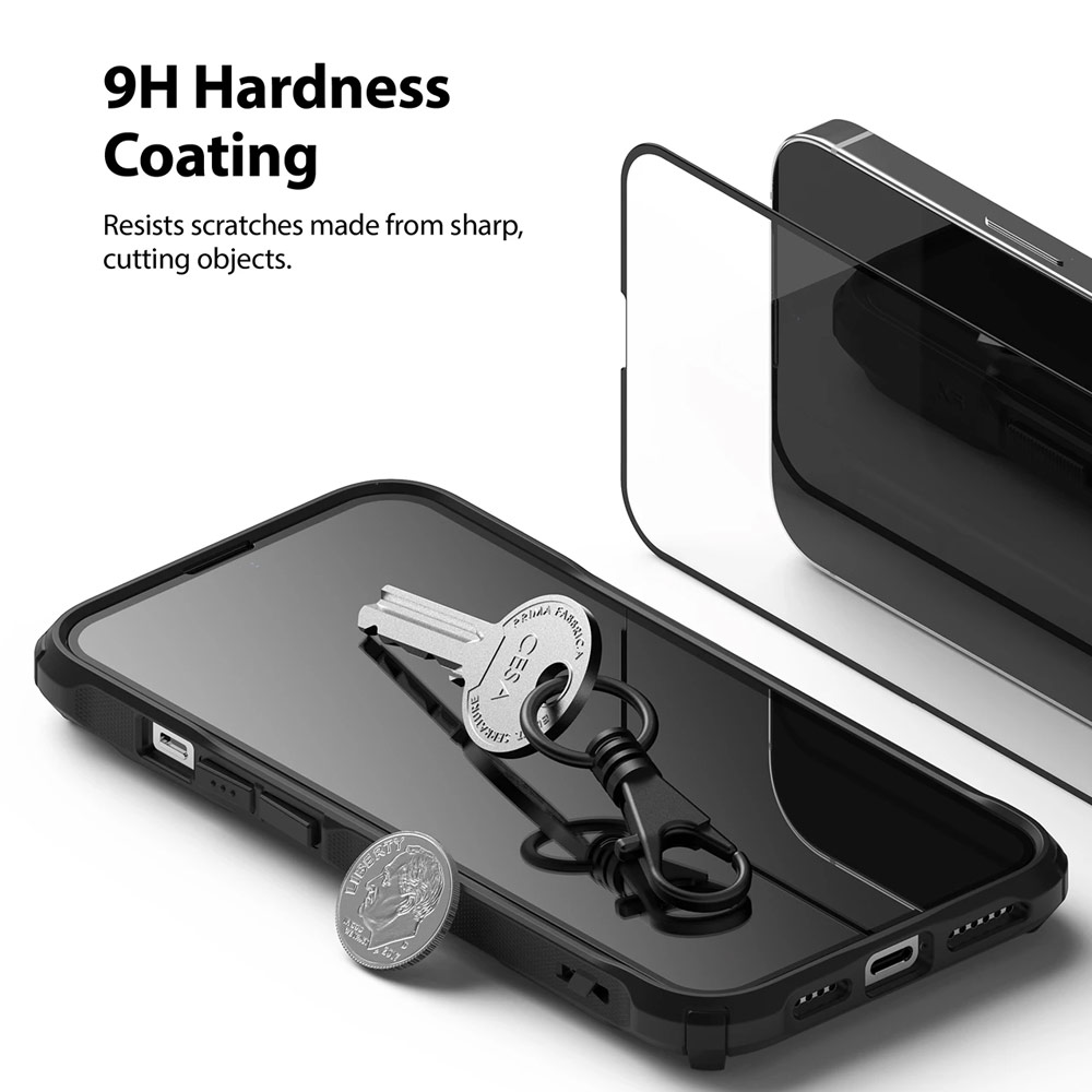 Picture of Apple iPhone 13 6.1 Screen Protector | Ringke Invisible Defender Glass Tempered Glass Screen Protector for Apple iPhone 13 iPhone 13 Pro 6.1 (Clear)