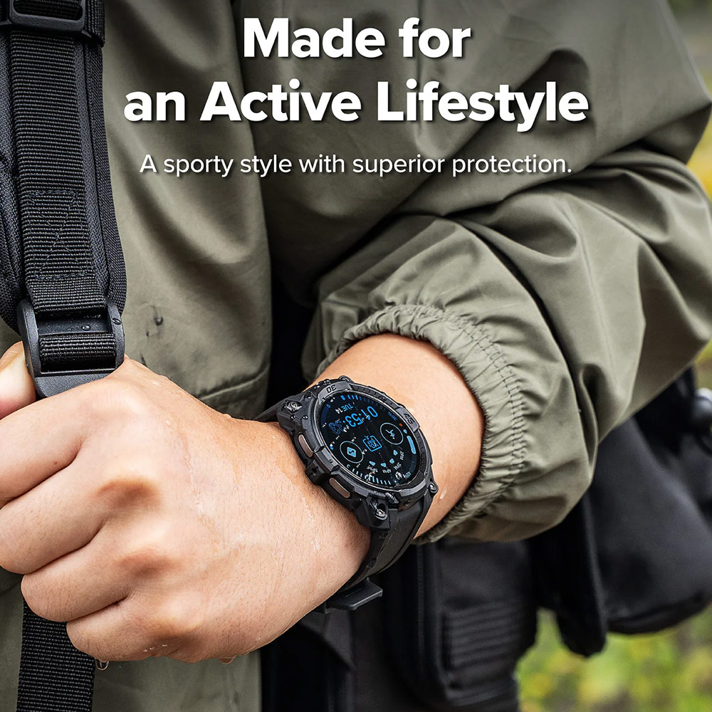 Picture of Samsung Galaxy Watch 8 44mm Case | Ringke Case and Band Strap Rugged Gear for Samsung Galaxy Watch 8 44mm (All Black)