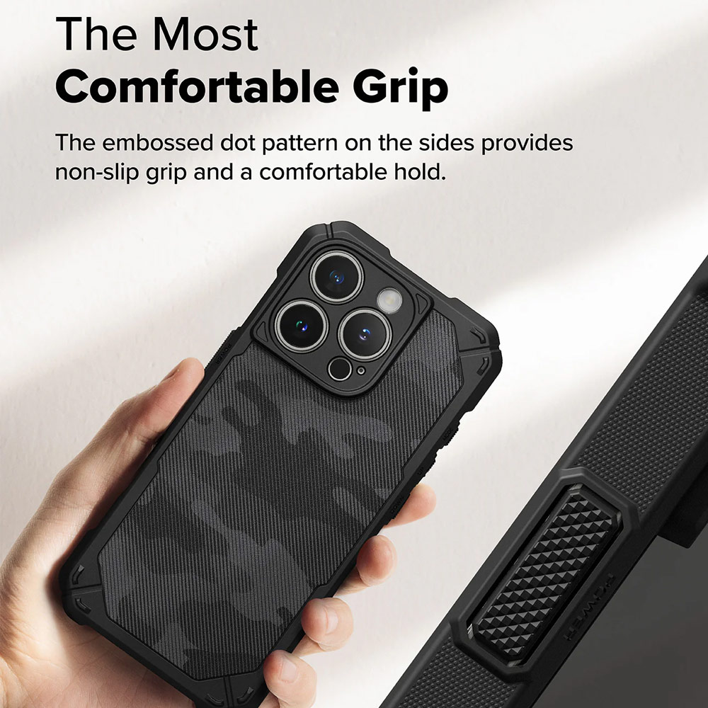 Picture of Apple iPhone 16 Pro Max 6.9 Case | Ringke Rugged Gear Drop Protection Case for Apple iPhone 16 Pro Max 6.9 (Camo Black)