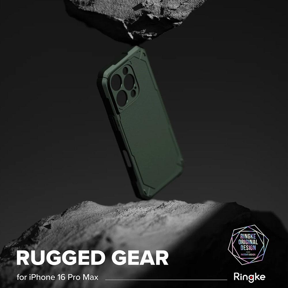 Picture of Apple iPhone 16 Pro Max 6.9 Case | Ringke Rugged Gear Drop Protection Case for Apple iPhone 16 Pro Max 6.9 (Dark Green)