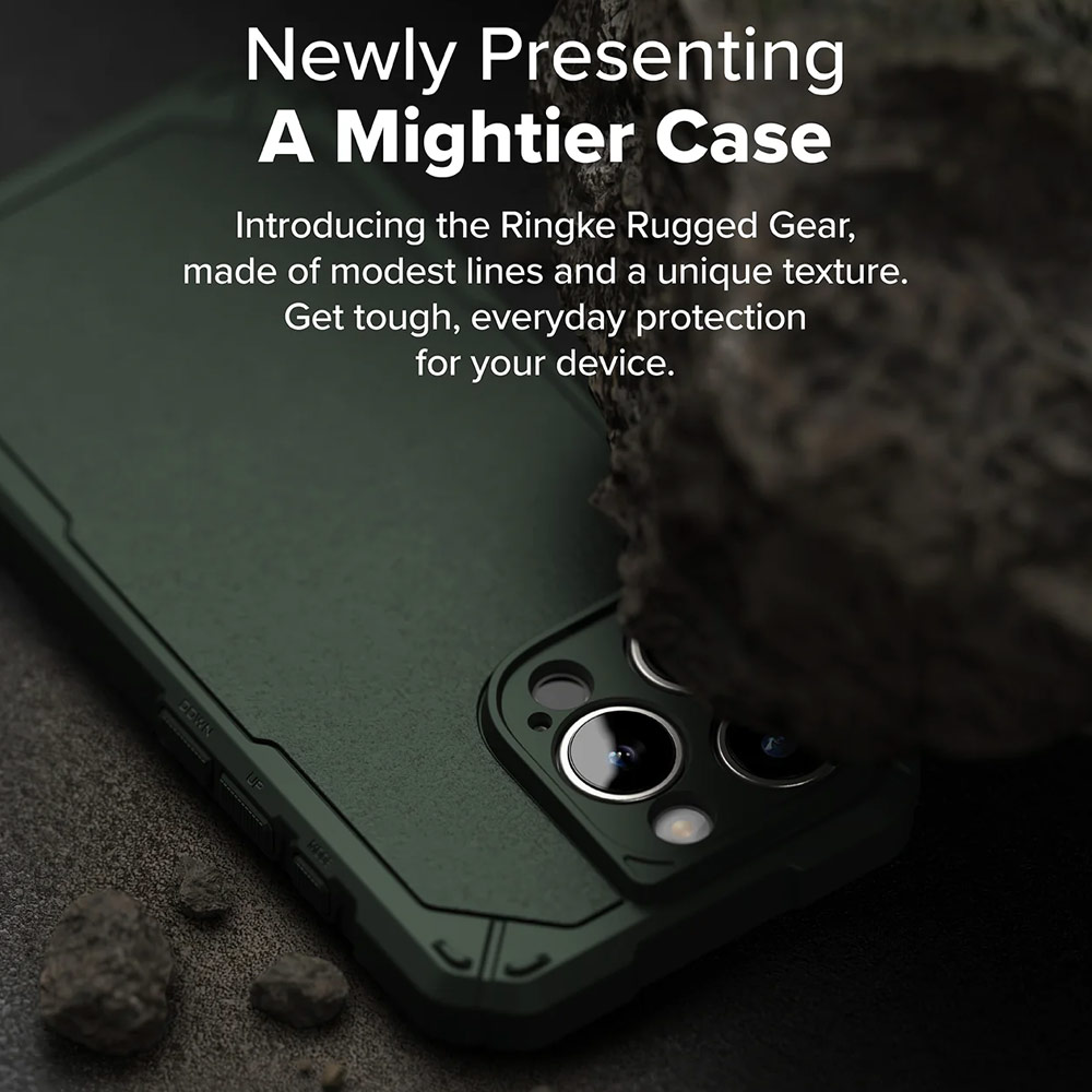 Picture of Apple iPhone 16 Pro Max 6.9 Case | Ringke Rugged Gear Drop Protection Case for Apple iPhone 16 Pro Max 6.9 (Dark Green)
