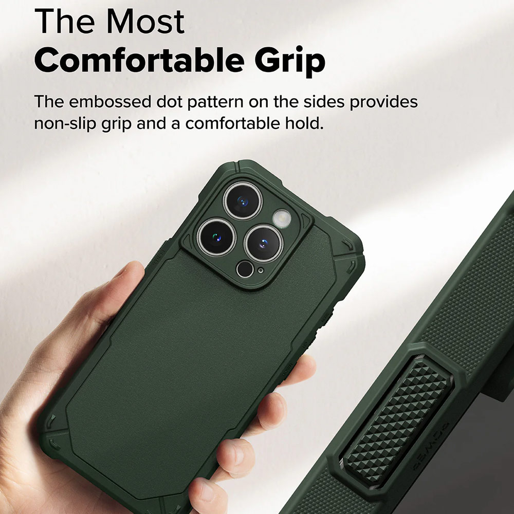 Picture of Apple iPhone 16 Pro Max 6.9 Case | Ringke Rugged Gear Drop Protection Case for Apple iPhone 16 Pro Max 6.9 (Dark Green)