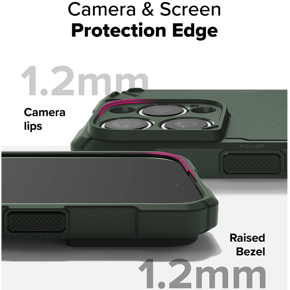 Picture of Apple iPhone 16 Pro Max 6.9 Case | Ringke Rugged Gear Drop Protection Case for Apple iPhone 16 Pro Max 6.9 (Dark Green)