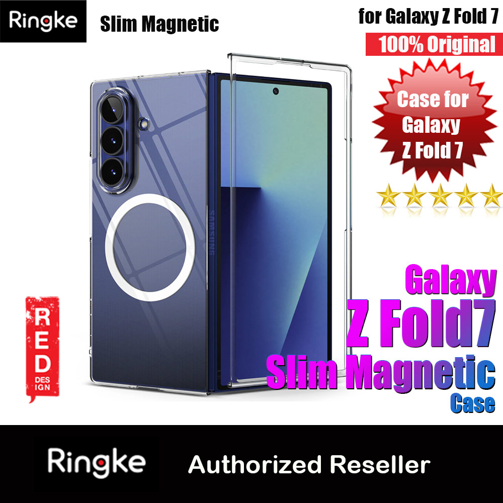 Picture of Ringke Slim Fusion Magnetic  Protection Case with Strap Hole for Samsung Galaxy Z Fold 7 (Clear) Samsung Galaxy Z Fold 7- Samsung Galaxy Z Fold 7 Cases, Samsung Galaxy Z Fold 7 Covers, iPad Cases and a wide selection of Samsung Galaxy Z Fold 7 Accessories in Malaysia, Sabah, Sarawak and Singapore 