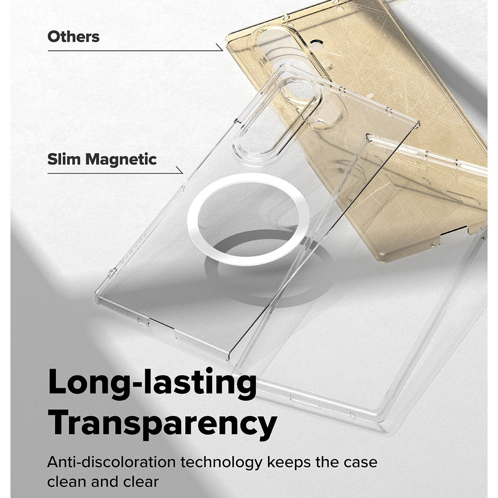 Picture of Samsung Galaxy Z Fold 7 Case | Ringke Slim Fusion Magnetic  Protection Case with Strap Hole for Samsung Galaxy Z Fold 7 (Clear)