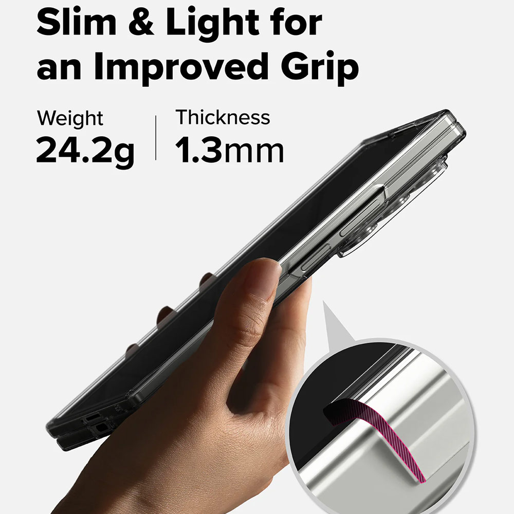 Picture of Samsung Galaxy Z Fold 7 Case | Ringke Slim Fusion Magnetic  Protection Case with Strap Hole for Samsung Galaxy Z Fold 7 (Clear)