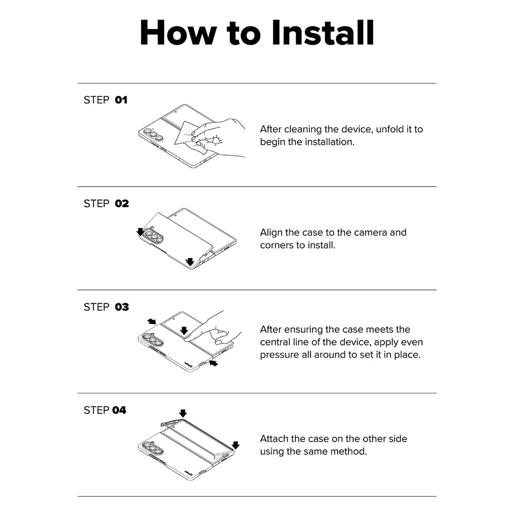 Picture of Samsung Galaxy Z Fold 7 Case | Ringke Slim Fusion Magnetic  Protection Case with Strap Hole for Samsung Galaxy Z Fold 7 (Clear)