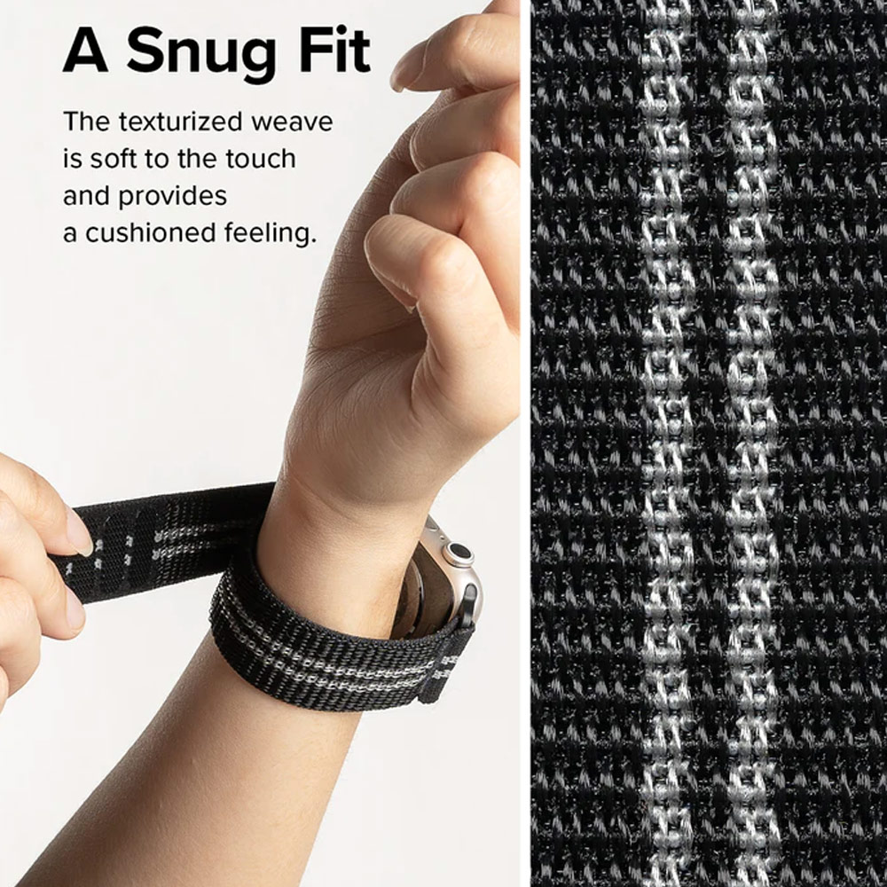 Picture of Apple Watch 38mm  | Ringke Sports Air Loop Breathable Woven Nylon Soft Weave Strap for Apple Watch Series 4 5 6 8 9 41mm 40mm 38mm (Cream)