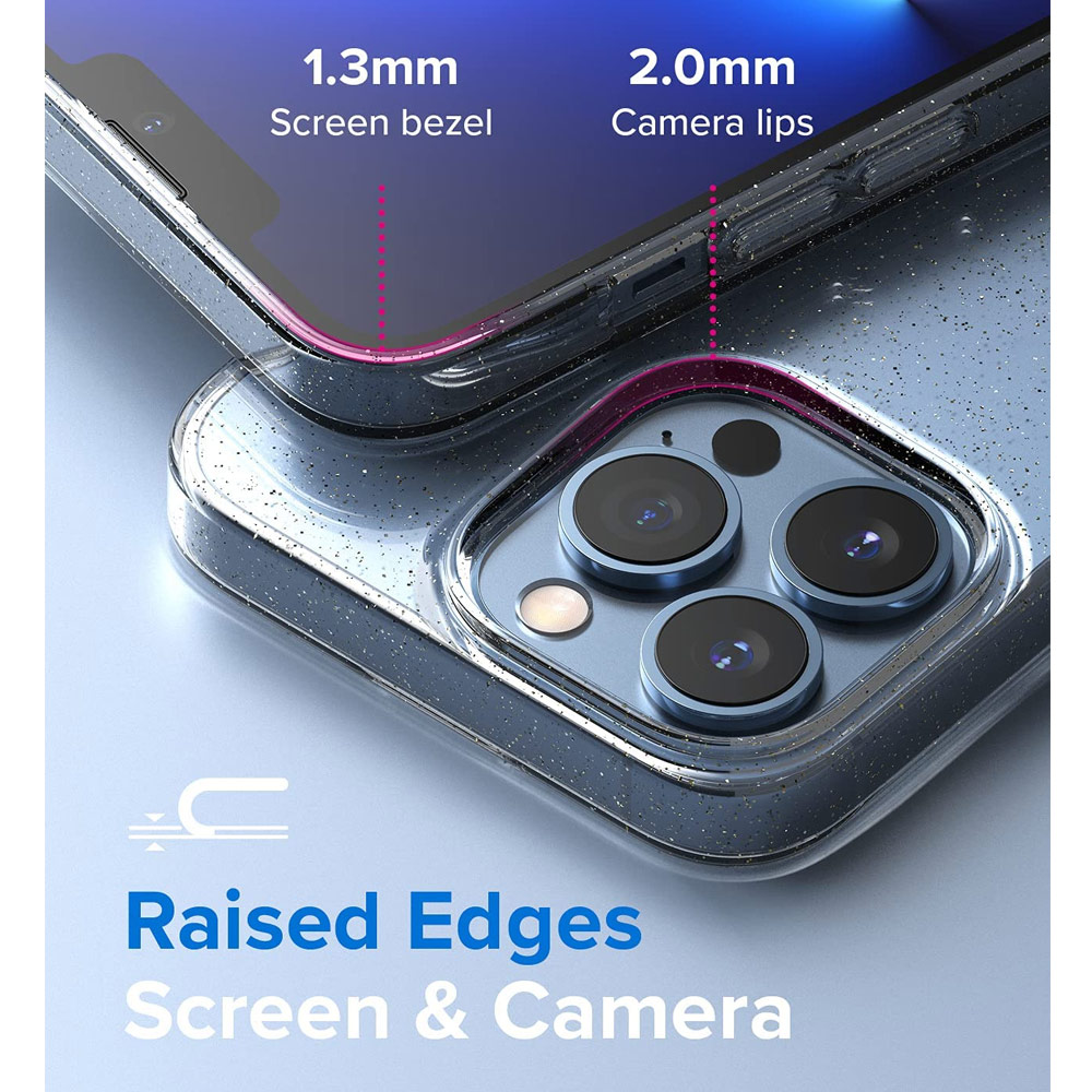 Picture of Apple iPhone 13 Pro Max 6.7 Case | Ringke Air Soft TPU Protection Case for Apple iPhone 13 Pro Max 6.7 (Glitter Clear)