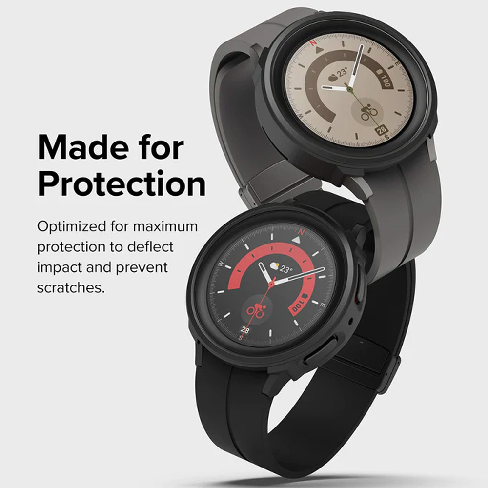 Picture of Samsung Galaxy Watch 5 Pro 45mm Case | Ringke Air Sports Flexible TPU Material Protection Case for Samsung Galaxy Watch 5 Pro Series 45mm (Black)