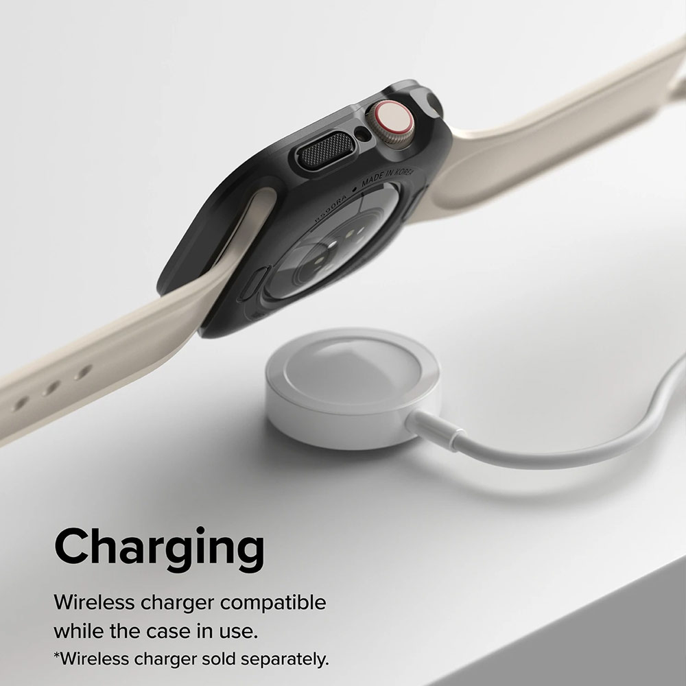 Picture of Apple Watch 40mm Case | Ringke Air Sports Soft Bumper Case for Apple Watch Series 7 8 9 41mm Series SE 6 5 4 41mm 40mm Case (Dark Gray)