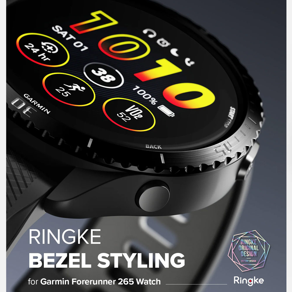 Picture of Garmin Forerunner 265  | Ringke Slim and Lightweight Design Stainless Steel Bezel for Garmin Forerunner 265 (RG12)