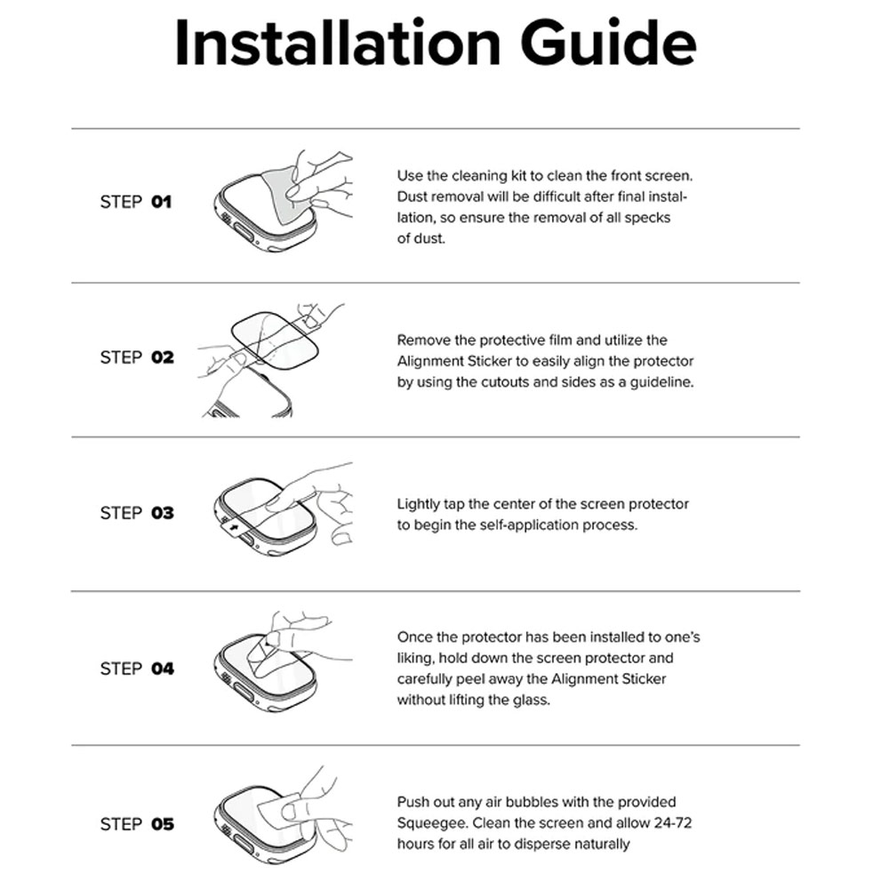 Picture of Apple Watch 49mm	Ultra Screen Protector | Ringke Bezel and Tempered Glass Screen Protector Combo for Apple Watch Series 8 Ultra 49mm (49-05 Gold)