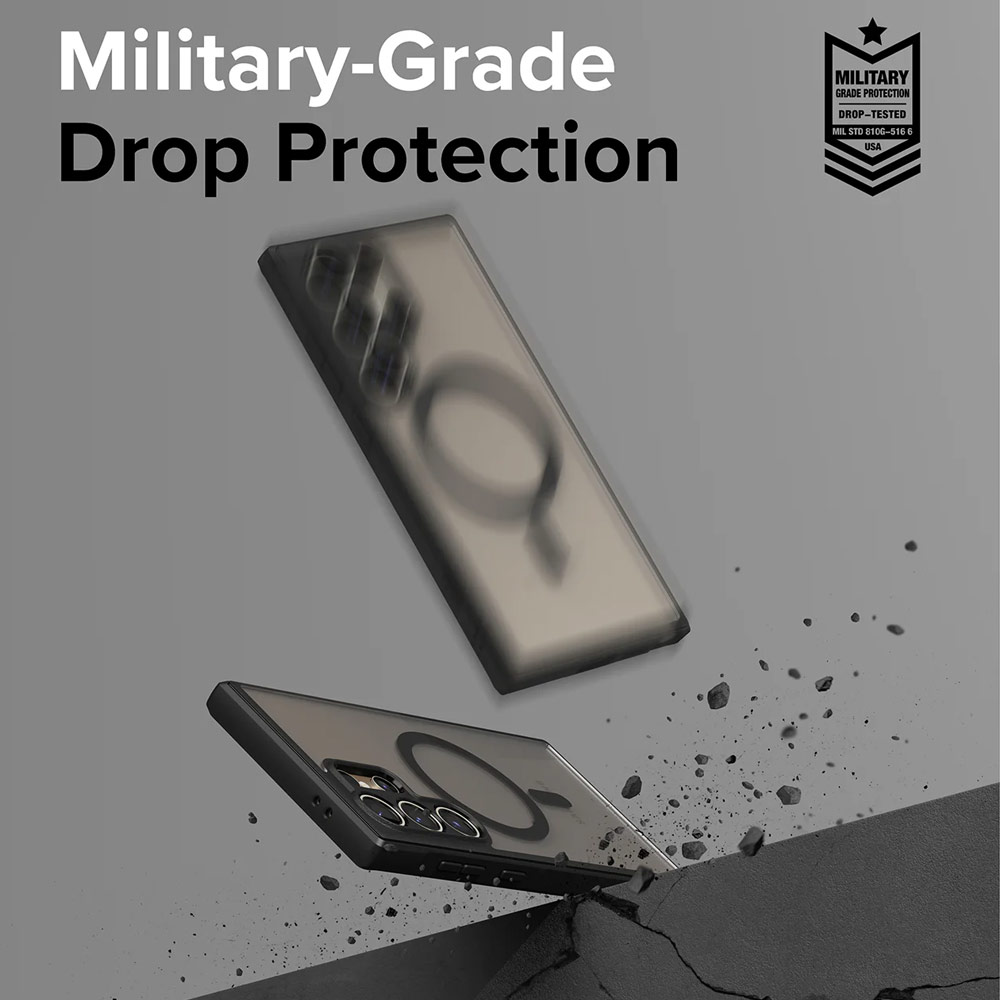 Picture of Samsung Galaxy S24 Ultra Case | Ringke Fusion Bold Magnetic Transparent Protection Case for Samsung Galaxy S24 Ultra (Black)