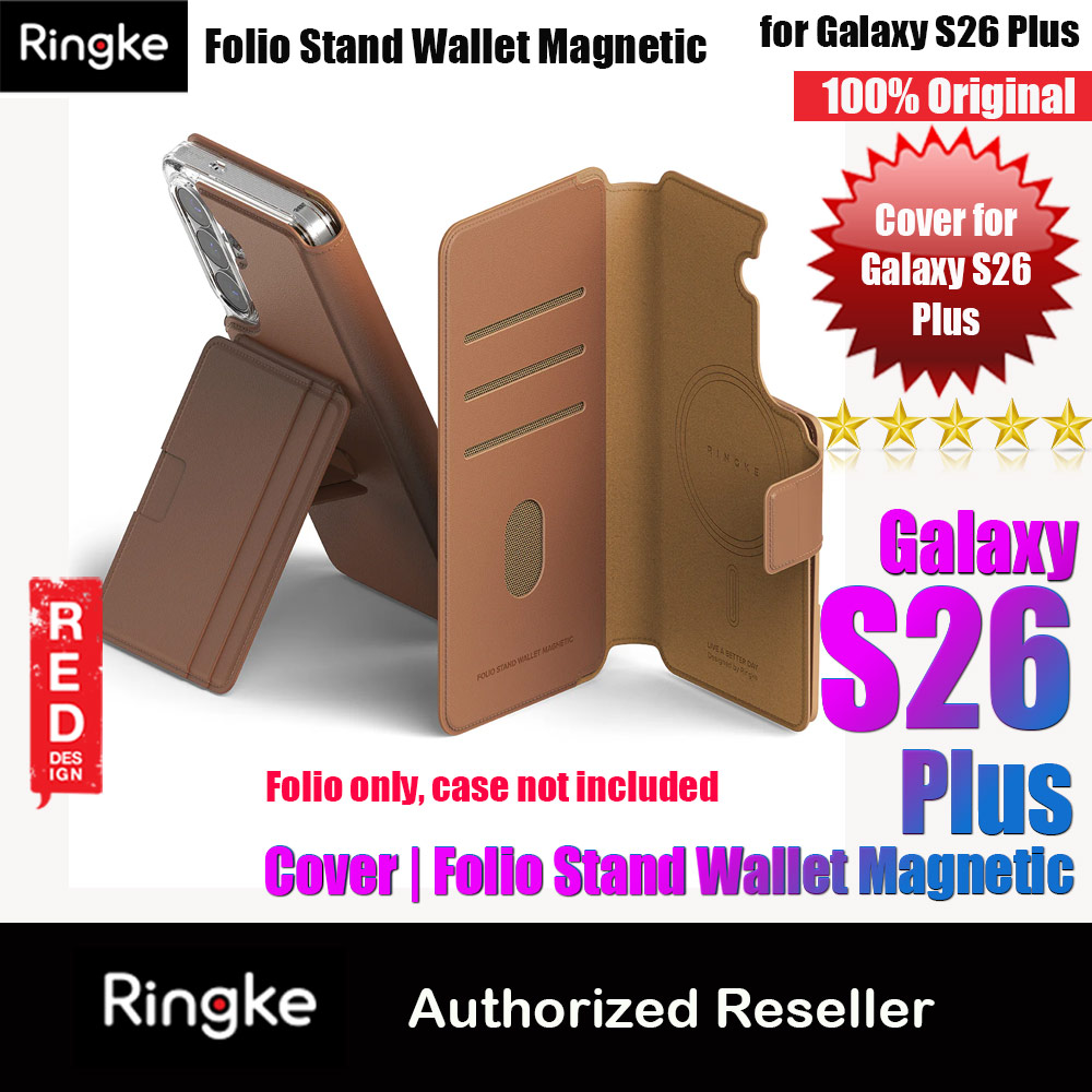 Picture of Ringke Folio Grip Wallet Magnetic Flip Cover Card Holder for Samsung Galaxy S26 Plus (Brown) Samsung Galaxy S26 Plus- Samsung Galaxy S26 Plus Cases, Samsung Galaxy S26 Plus Covers, iPad Cases and a wide selection of Samsung Galaxy S26 Plus Accessories in Malaysia, Sabah, Sarawak and Singapore 