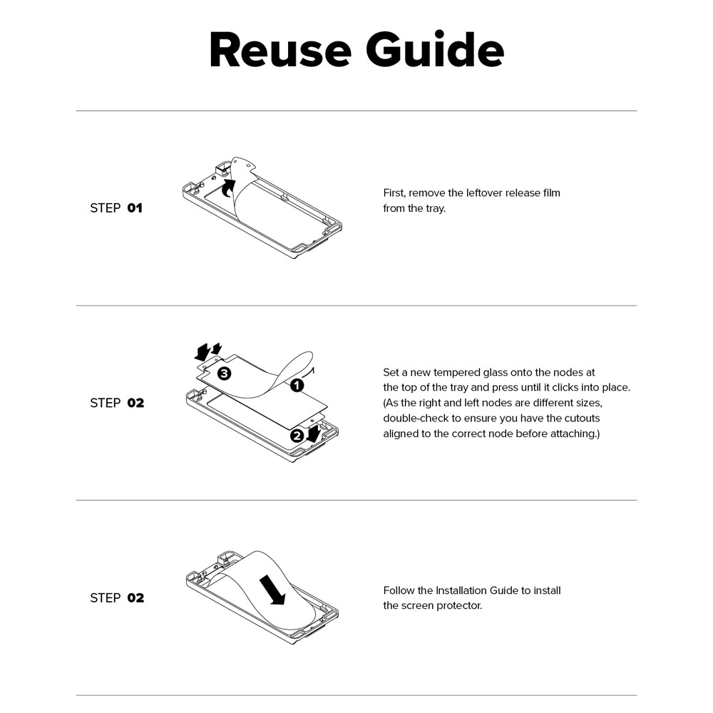 Picture of Samsung Galaxy Z Fold 7 Screen Protector | Ringke Screen Protector Cover Display Easy Slide Tempered Glass for Samsung Galaxy Z Fold 7 (2pcs Pack)