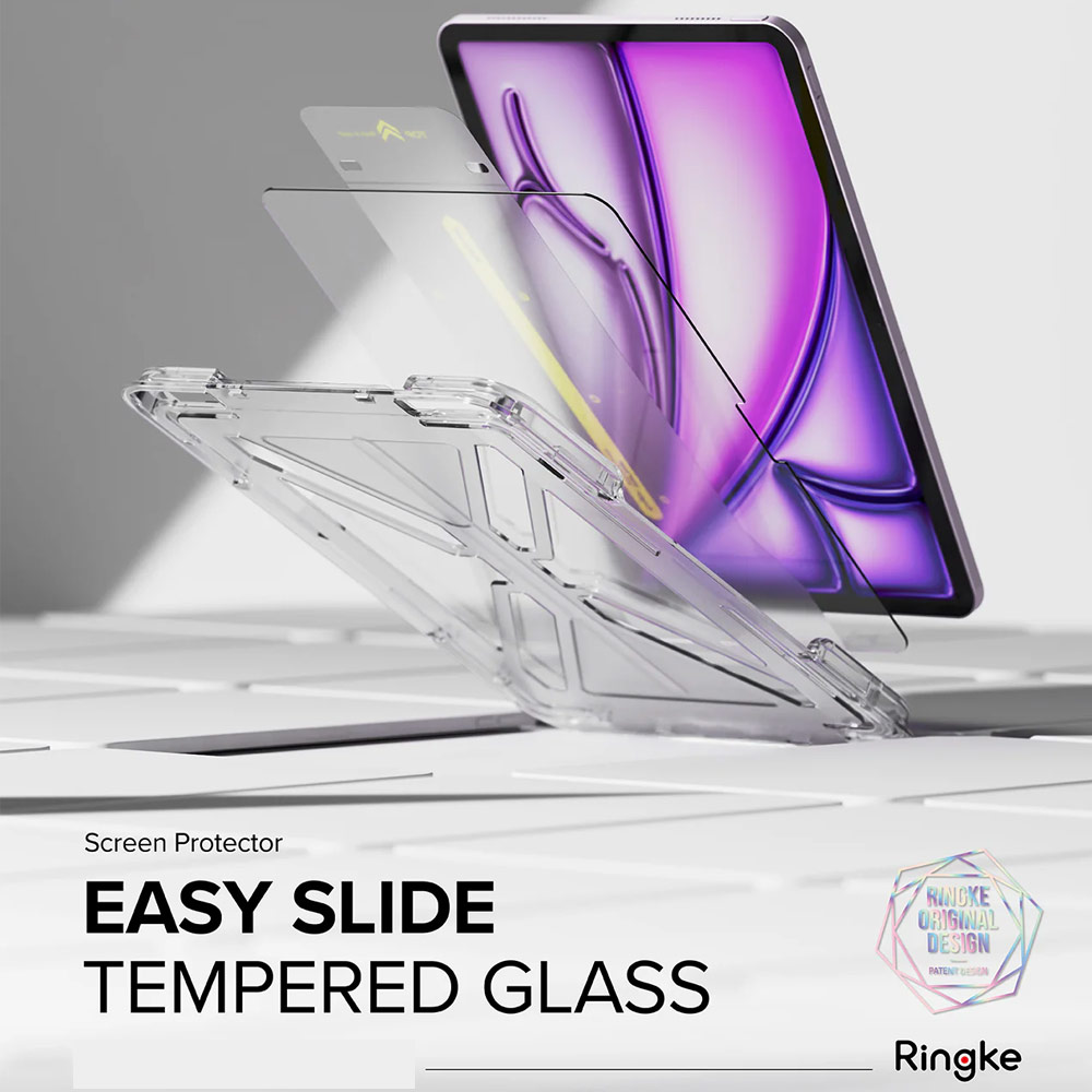 Picture of Apple iPad Air 13 M3 2025 Screen Protector | Ringke Easy Slide Tempered Glass Screen Protector for iPad Air 13" M2 2024 M3 2025 (Clear)
