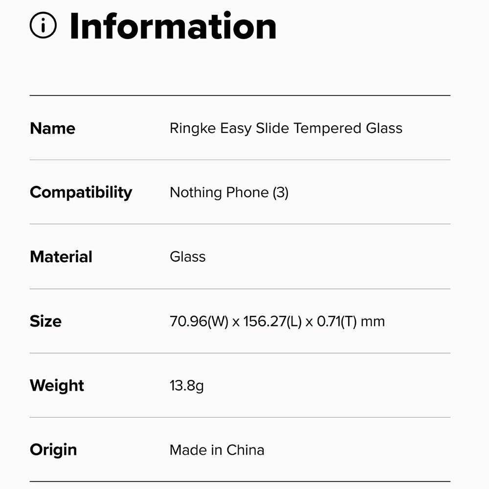 Picture of Nothing Phone 3 Screen Protector | Ringke Easy Slide Tempered Glass Screen Protector for Nothing Phone 3 (Clear) 2pcs