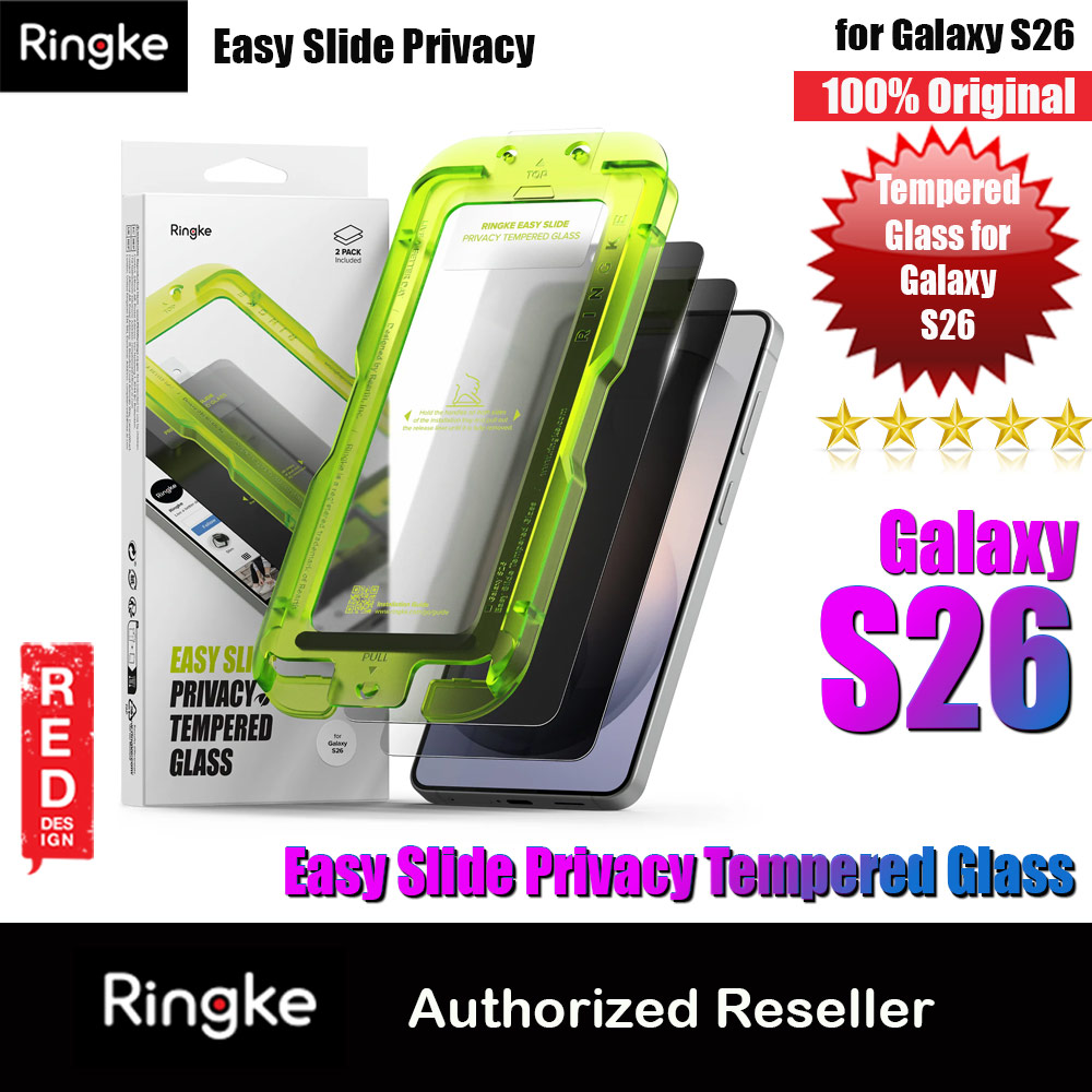 Picture of Ringke Easy Slide Tempered Glass Screen Protector for Samsung Galaxy S26 (Privacy Anti Peep) 2pcs Samsung Galaxy S26- Samsung Galaxy S26 Cases, Samsung Galaxy S26 Covers, iPad Cases and a wide selection of Samsung Galaxy S26 Accessories in Malaysia, Sabah, Sarawak and Singapore 