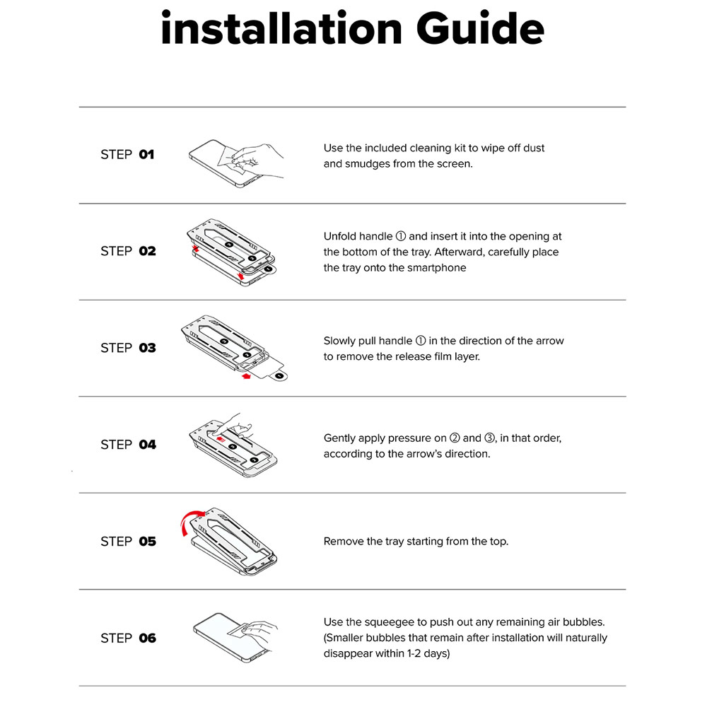 Picture of Samsung Galaxy A36 Screen Protector | Ringke Easy Slide Tempered Glass Screen Protector for Samsung Galaxy A36 (Clear) 2pcs