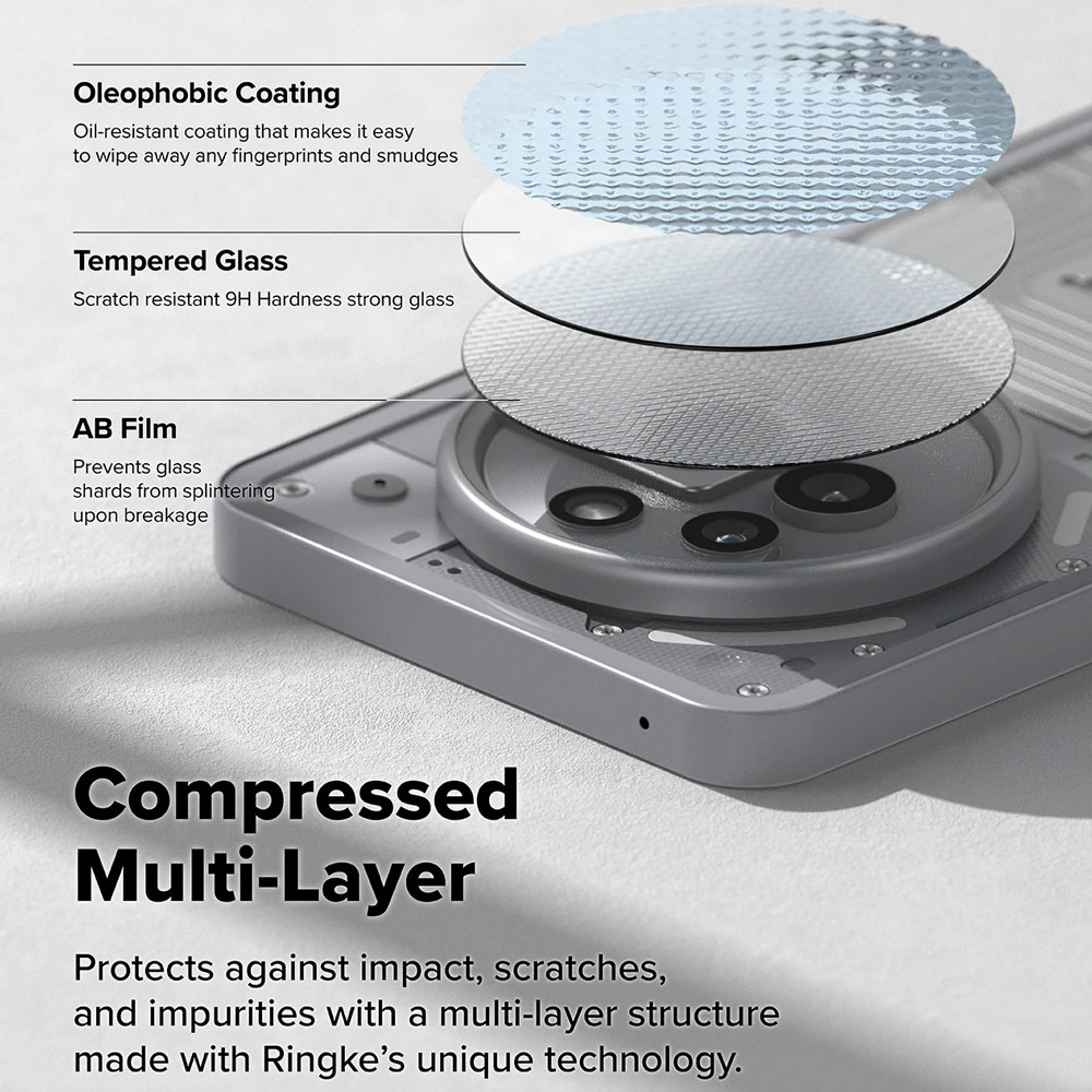 Picture of Nothing Phone 3a Pro  | Ringke Camera Tempered Glass Protector for Nothing Phone (3a) Pro (2pcs)