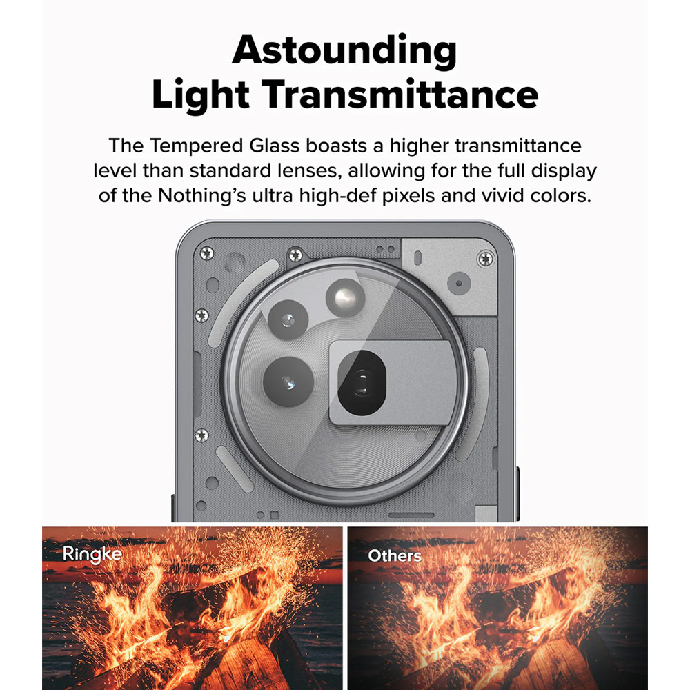 Picture of Nothing Phone 3a Pro  | Ringke Camera Tempered Glass Protector for Nothing Phone (3a) Pro (2pcs)