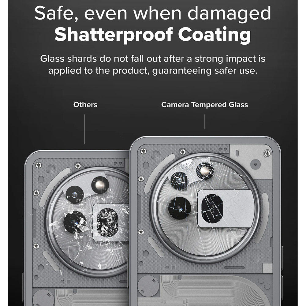 Picture of Nothing Phone 3a Pro  | Ringke Camera Tempered Glass Protector for Nothing Phone (3a) Pro (2pcs)