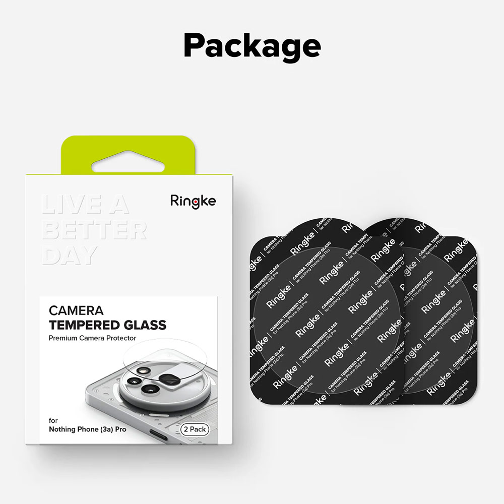 Picture of Nothing Phone 3a Pro  | Ringke Camera Tempered Glass Protector for Nothing Phone (3a) Pro (2pcs)
