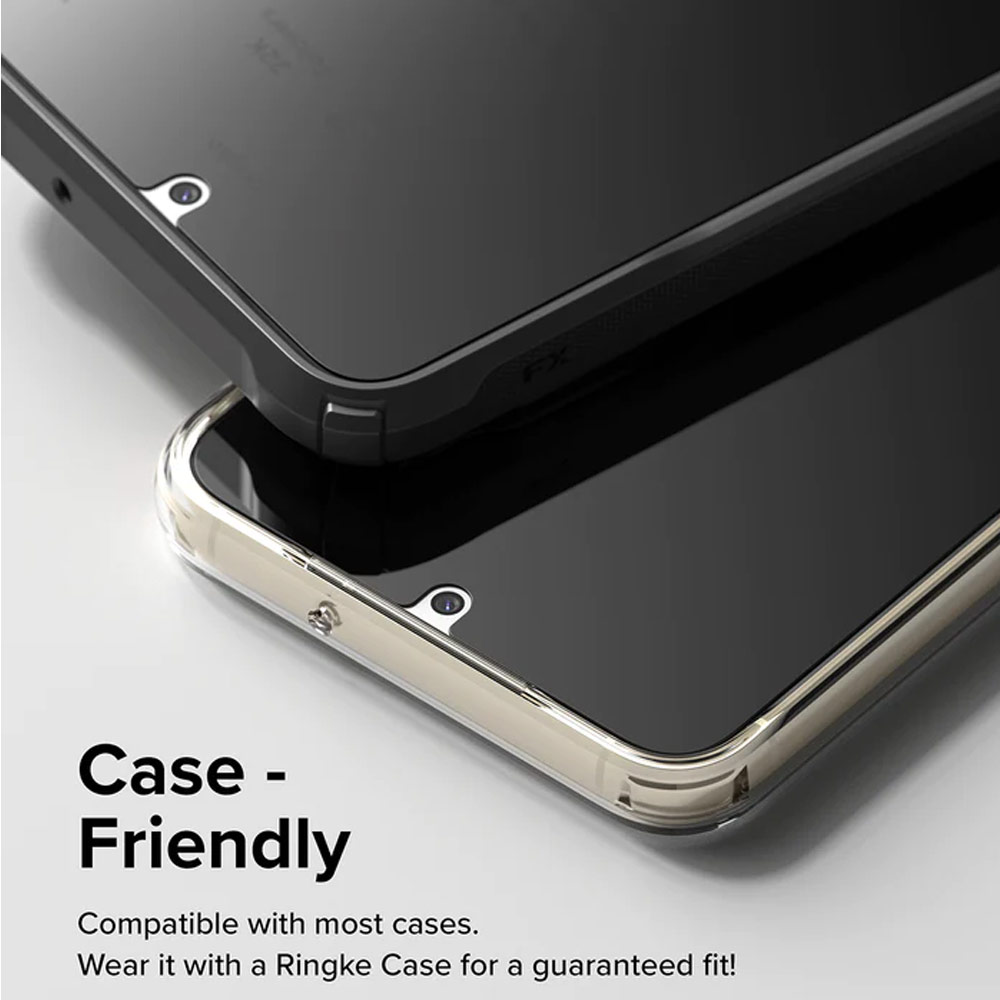 Picture of Samsung Galaxy S23 Plus Screen Protector | Ringke Full Cover Glass Tempered Glass Screen Protector with Installation Jig Tool for Samsung Galaxy S23 Plus (Privacy Anti View Anti Peep Anti Spy)