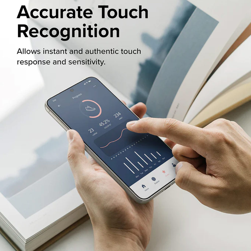 Picture of Samsung Galaxy S23 Plus Screen Protector | Ringke Full Cover Glass Tempered Glass Screen Protector with Installation Jig Tool for Samsung Galaxy S23 Plus (2pcs)