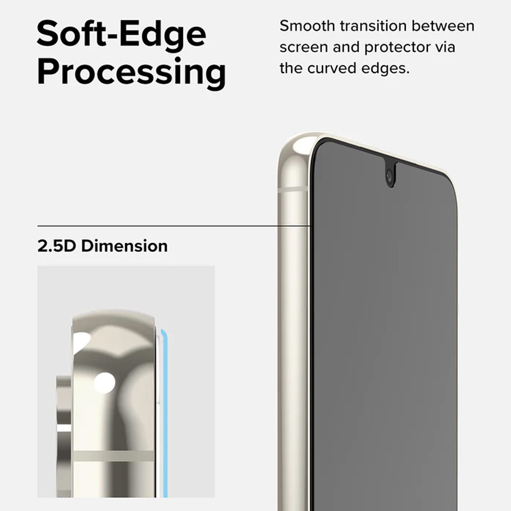 Picture of Samsung Galaxy S23 Plus Screen Protector | Ringke Full Cover Glass Tempered Glass Screen Protector with Installation Jig Tool for Samsung Galaxy S23 Plus (2pcs)