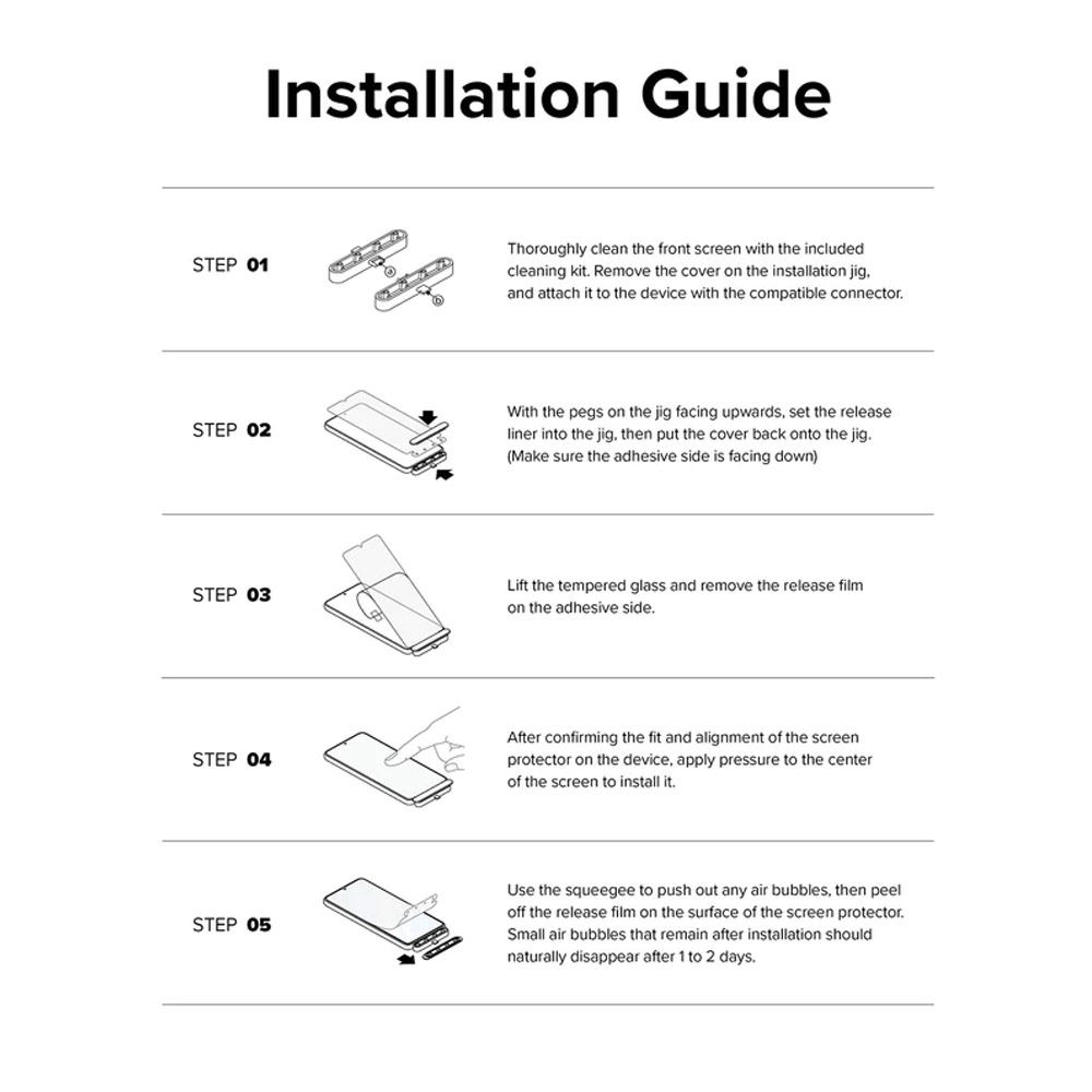 Picture of Samsung Galaxy S23 Plus Screen Protector | Ringke Full Cover Glass Tempered Glass Screen Protector with Installation Jig Tool for Samsung Galaxy S23 Plus (2pcs)