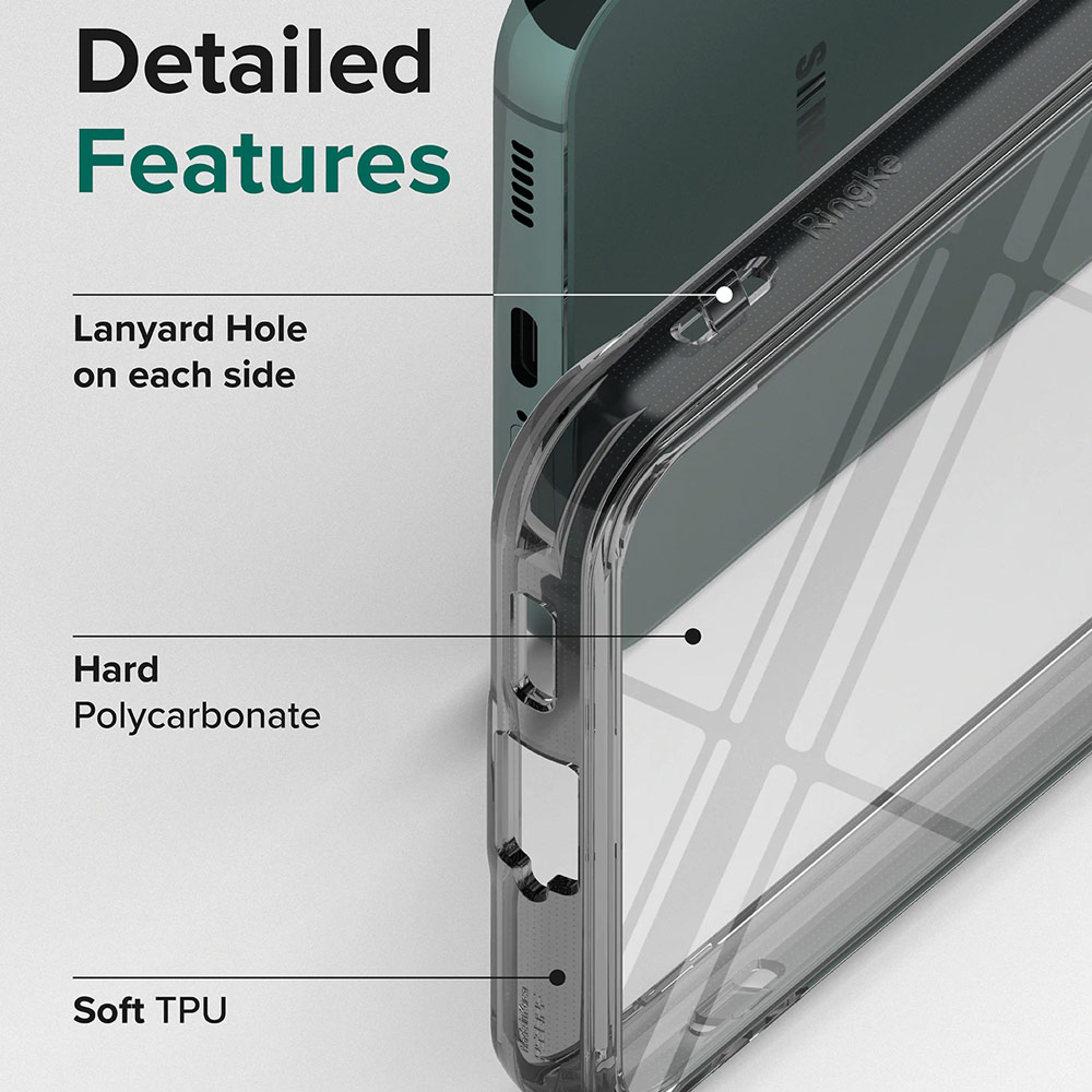 Picture of Samsung Galaxy S22 6.1 Case | Ringke Fusion Protection Case for Samsung Galaxy S22 6.2 (Smoke Black)