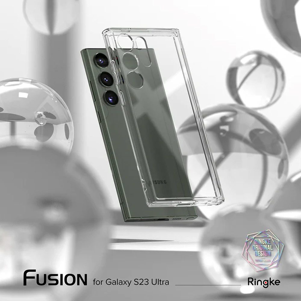 Picture of Samsung Galaxy S23 Ultra Case | Ringke Fusion Transparent Protection Case for Samsung Galaxy S23 Ultra (Matte Smoke)